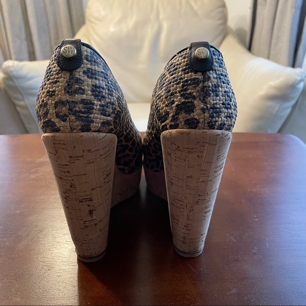 Stuart Weitzman Corkswoon Leopard Print Wedges - image 4